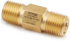 FITOK check-valve catalog cover — compact brass-body threaded configuration; low-resolution reference, exact order code not assigned.