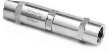 FITOK CA check-valve catalog example — elongated adjustable body; low-resolution reference, not a fixed-cracking CV configuration.
