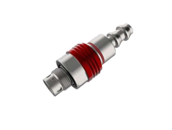 Envicool MQD steel-pin locking coupling — official PDF rendering, physical page 9; pictured example is not a size-specific order code.