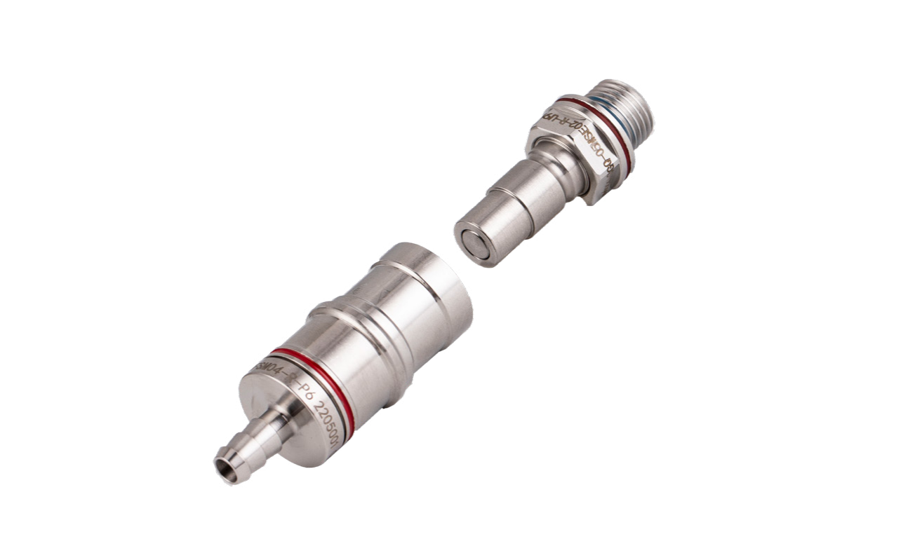 Envicool CGQ semi-automatic ball-locking quick disconnect pair — official PDF rendering, physical page 15; series visual reference.