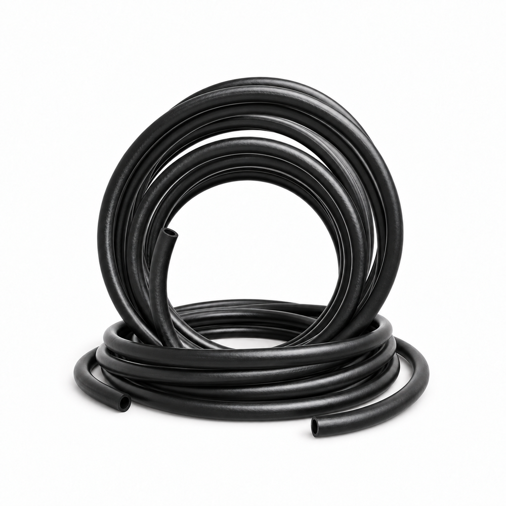 CEJN peroxide-cured EPDM liquid-cooling hose stock, coiled and unterminated manufacturer photograph.