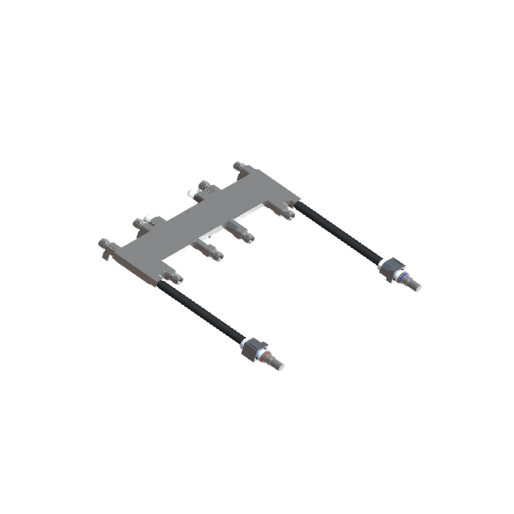 BEEHE five-branch node manifold reference with corrugated end legs.