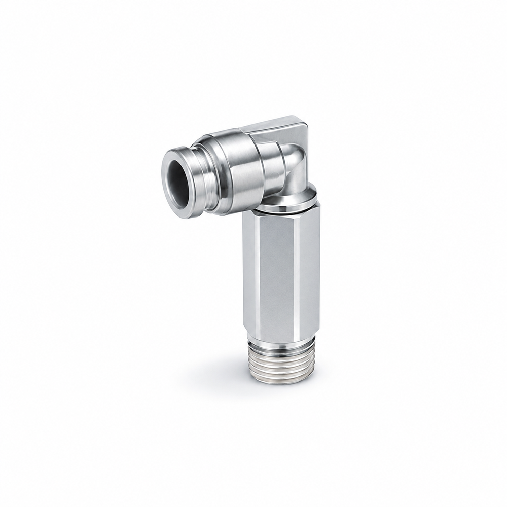 SMC KQG2W extended male elbow, official KQG2 series-shape image.